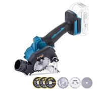 KATSU FIT-BAT Mini Meuleuse d'Angle Sans Fil 3" Brushless, Outil de Coupe Compact, 6 Disques Inclus, pour Métal, Bois, Carrelage et Plastique, Sans Batterie ni Chargeur