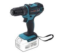 KATSU FIT-BAT Perceuse à percussion sans fil 21 V, mandrin sans e 13 mm, 2 vitesses et lumière LED, pour bricolage, amélioration de l'habitat, sans batterie