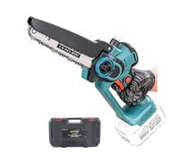 KATSU FIT-BAT Tronçonneuse Sans Fil 8" 21V Brushless, Tension de Chaîne Sans Outil, Lubrification Manuelle, en Coffret Plastique, Sans Batterie