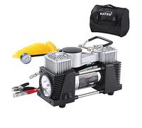 KATSU Gonfleur de Pneu de Voiture, 2 Cylindres 150 PSI 12V 32Amp avec Lumière LED Compresseur d'Air Portable Professionnel à Grand Volume Pompe à Pneu pour Auto Car Van Trucks Gonflables 451714