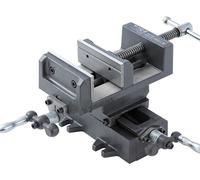 KATSU, mandrin à vis cruciformes, 100 mm, mandrin industriel robuste pour machines, mandrin à vis à croix à 2 axes, table de fraisage, table de travail pour atelier, table de fraisage, établi pour mac