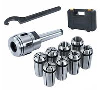 KATSU MT2 Ressort Collet Set 8 Pièces 4-16 mm Précision Mandrin à Pince à Ressort Adaptateur d'Extension pour Machine de Gravure CNC et Outil de Tour de Fraisage 11023022
