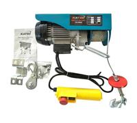 KATSU Palan Électrique Ascenseur Jusqu'à 250KG 550 W Treuil Électrique Aérien avec 18M Câble fil d'Acier et Télécommande, pour Atelier Garage, Magasin de Voiture, Ascenseur de Toit