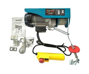 KATSU Palan Électrique Ascenseur Jusqu'à 250KG 550 W Treuil Électrique Aérien avec 18M Câble fil d'Acier et Télécommande, pour Atelier Garage, Magasin de Voiture, Ascenseur de Toit