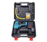 KATSU Perceuse sans fil 18 V avec kit d'accessoires + Tige flexible + Embout double extrémité + 5 forets + 6 embouts de tournevis avec 1 rallonge + 2 x 1,5 Ah batteries + Chargeur + Étui