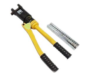 KATSU Pince à Sertir Hydraulique 12T avec 8 Matrices en Acier de 10-120 mm², Outil de Sertissage Hydraulique Haute Pression Manuel pour pour Bornes de Cosses en Cuivre Aluminium 416372