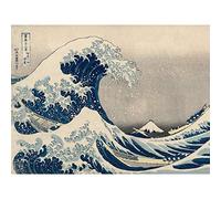 Katsushika Hokusai Under The Wave Off Kanagawa Extra Large Wall Art Print Premium Canvas Mural mur