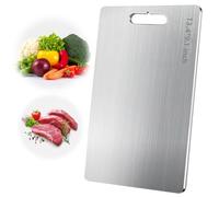 Katuchef Planche à découper en titane 100 % pur pour cuisine, sûre, durable, extra large pour viande, fruits, légumes