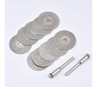 KATUR 10 pièces 20 mm disque de meulage diamant lames de scie circulaire, disques de coupe meulage de roue de polissage lame de scie outils rotatifs abrasifs avec mandrins 2 pièces forets (20 mm)