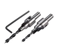 KATUR 2 pièces foret conique et fraisage foret vis trou pilote avec trois ordres trois points foret conique menuiserie alésoir bois foret bois chanfrein compteur foret 4mm / 5mm