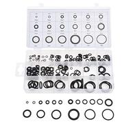 KATUR Assortiment de joints toriques universels, lot de 225 pièces, 18 tailles de diamètre intérieur de 3 à 22 mm, joints toriques en caoutchouc noir pour plomberie, automobile, réparation générale