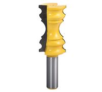 KATUR Fraise à Moulurer la Couronne et le Rail de Chaise - Fraise à Bois 1/2 Pouce, Profondeur 1.13" et 2.0"