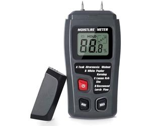 Katur Humidimètre numérique LCD avec 2 broches de test pour mesurer avec précision le pourcentage d'eau dans les murs, bois de