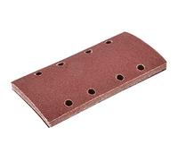 KATUR Lot de 10 feuilles abrasives 93 x 185 mm Papier abrasif à boucle auto-agrippante 60 grains, 8 trous Papier abrasif rectangulaire pour ponceuse orbitale Bosh Sheet Multi-Sander