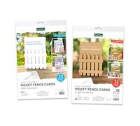 Katy Sue Lot de 24 cartes et enveloppes en forme de clôture en papier kraft blanc 12,7 x 17,8 cm pour fabrication de cartes