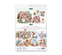 Katy Sue Teresa Goodridge Lot de 12 nains de Noël pour 24 décorations de cartes de Noël, motifs de nains festifs, kit de fabrication de cartes, illustrations par Teresa Goodridge