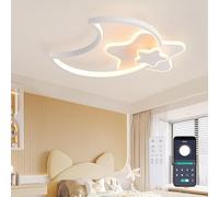 KAUCQI Plafonnier Chambre LED Lampe de Plafond LED Étoile, 45CM 3000K - 6000K, Dimmable avec Télécommande 3000K - 6000K, Blancs Modernes Lampes de Plafond pour Enfants, Chambre