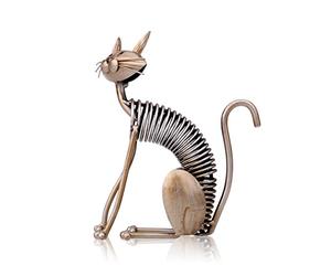 Kavolet en Métal, Métal Fer Art Spring Cat Artisanat Décoration, en métal Petit Moderne pour décoration, Maison Meubles Ornements Type 3