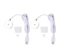 Kavolet Spot-Lister de L'affichage LED 1W, Plug USB dans la Lampe de Vitrine Ronde pour la Placard D'armoire à Bijoux 5V, avec Câble de 4,2 Pieds, Matériau en Alliage en (Lumière neturale)