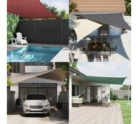 Kavolet Voile d'ombrage triangulaire 3 x 3 x 4,24 m, blanc, respirant, imperméable, protection solaire, en tissu Oxford revêtu de polyuréthane, protection UV, contre le vent, avec protection UV, filet
