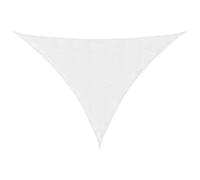 Kavolet Voile d'ombrage triangulaire, 4 x 5 x 6,4 m, blanc, respirant, imperméable, protection solaire, en tissu Oxford revêtu de polyuréthane, contre le vent, avec protection UV, filet d'ombrage pour