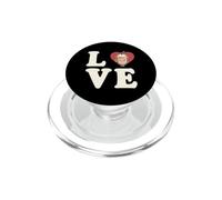 Kawaii Boba Tea Love épelé avec Motif en Forme de cœur PopSockets PopGrip pour MagSafe