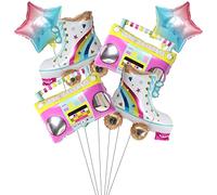 Kawailay 6 pcs Arc-en-ciel Roller Boom Box Ballons 80s 90s Vintage Party Ballons pour Dance Mariage Anniversaire Graduation Baby Shower Birthday Party Décor
