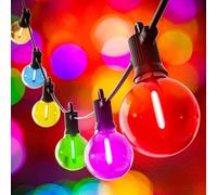 Kawaya Multicolore Guirlande Lumineuse Exterieure 8M G40 Led Ip65 Étanche Guirlande Lumineuse en Sur Secteur 12 Incassable Guinguette Prise Connectée Pour Parti Noel Jardin Balcon Terrasse Tonnelle