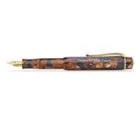 Kaweco ART SPORT Stylo plume hickory brun - Exclusif acrylique avec pointe en acier, boîte en métal - 12,5 cm, F (fin)