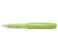Kaweco FROSTED SPORT Stylo plume de qualité supérieure, pour cartouches d'encre, avec plume en acier de qualité supérieure, 13 cm, vert, largeur de plume : B (large)