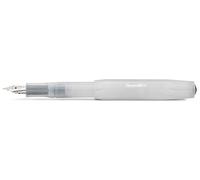 Kaweco FROSTED SPORT Stylo plume en noix de coco naturelle, pour cartouches d'encre, avec plume en acier de qualité supérieure, 13 cm, blanc, largeur de la plume : B (large)