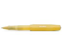 Kaweco FROSTED SPORT Sweet Banana - Stylo à bille en plastique de qualité supérieure avec bille en céramique - Stylo à bille tendance jaune - 13 g - Avec mine de 0,7 mm - Stylo à encre gel de 13,5 cm