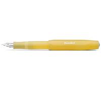 Kaweco Frosted Sport Sweet Banana Stylo plume de qualité supérieure, pour cartouches d'encre, avec plume en acier de qualité supérieure, 13 cm, jaune, largeur de plume : B (large)