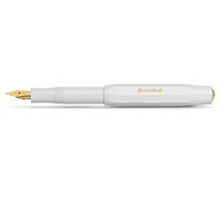 Kaweco Stylo plume Sport – plume acier plaqué or 23 carats, pointe iridium, plume moyenne, 13,5 cm