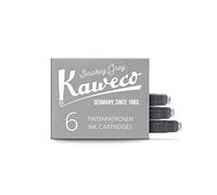 Kaweco Lot de 6 cartouches d'encre, gris fumé, gris fumé, encre de qualité supérieure, pour stylo-plume avec cartouches courtes standard, végétaliens, non testés sur les animaux, soluble dans l'eau