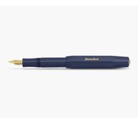 Kaweco Sport Classic Stylo-plume bleu marine, pointe fine, clip octogonal, doré