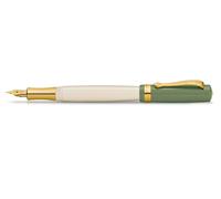 Kaweco STUDENT 60's Swing Stylo-plume de qualité supérieure pour cartouches d'encre avec plume en acier de qualité supérieure Vert et crème I Stylo plume nostalgique de luxe 16 cm I Largeur de plume M
