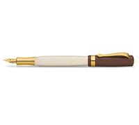 Kaweco STUDENT Stylo plume 20's Jazz I Premium pour cartouches d'encre avec plume en acier de qualité supérieure marron et crème I Stylo plume nostalgique de luxe 16 cm I Largeur de plume M (moyen)