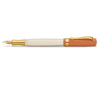 Kaweco STUDENT Stylo plume 70's Soul I Premium pour cartouches d'encre avec plume en acier de qualité supérieure orange et crème I Stylo plume nostalgique de luxe 16 cm I Largeur de plume B (large)