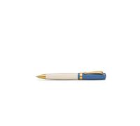 Kaweco STUDENT Stylo à bille rotatif style années 50 - Rock - En acrylique de qualité supérieure - Bleu et crème - Avec boîte cadeau en métal - 13 cm
