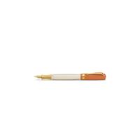 KAWECO Stylo plume Student 70's Soul Medium Orange Blanc marron