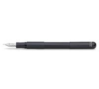 Kaweco SUPRA Stylo-plume, noir, en aluminium, pour cartouches d'encre, avec plume en acier de qualité supérieure, avec boîte en métal rétro, 95 à 165 mm, largeur de plume : EF (extra fin)
