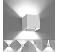 KAWELL 12W Moderne Applique Murale LED Lampe Murale Up Down LED Lèche-murs | Angle de Faisceau Réglable, Intérieur Extérieur, Imperméable IP65, pour Escalier Chambre à Coucher Couloir Salon Bar