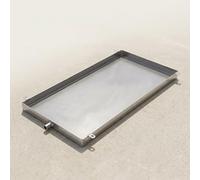 KAXLDHH Bac Récupérateur de Condensat pour Climatiseur INOX, Plateau de Vidange Clim avec Tuyau et Collier, Collecteur d'eau Étanche Unité Extérieure(70x100cm)