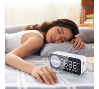 Kayannuo Cadeaux de Pâques pour femmes et hommes : Liquidation - Mini réveil Bluetooth portable avec alarme sonore et caisson de basses - Nouveau