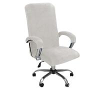 KAYBTNT Housse de Fauteuil de Bureau en Velours, Housse de Chaise de Bureau Extensible avec Housse Accoudoir, Universel Housse pour Fauteuil de Bureau Dossier Haut, Lavable,Blanc,XLarge