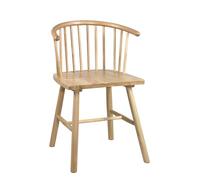 KAYELLES Chaise à barreaux en Bois Massif d'hévéa Teinte Claire, Style rétro Vintage bistrot Western Windsor MINO (Bois Naturel)