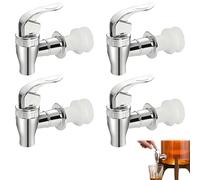 KAYLRE Robinet Distributeur Boisson Remplacement Lot de 4 avec Joints, Bec Alimentaire Plastique pour Fontaine 16 mm, Usage pour Boissons Froides et Chaudes, Installation Facile pour Fete et Maison