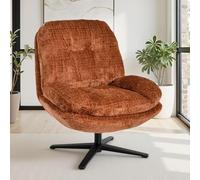 KaYu Meuble Fauteuil Relaxant pivotant Tissu Terracotta Panama Casita