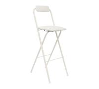 Kazafa Tabouret de bar d'extérieur portable pliable - Hauteur d'assise : 75 cm - Avec siège rembourré en mousse et capacité de charge de 125 kg - Siège moderne pour un rangement peu encombrant dans